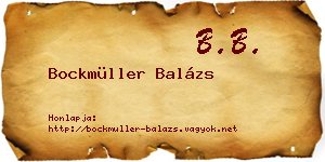 Bockmüller Balázs névjegykártya