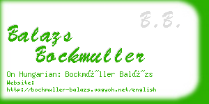 balazs bockmuller business card